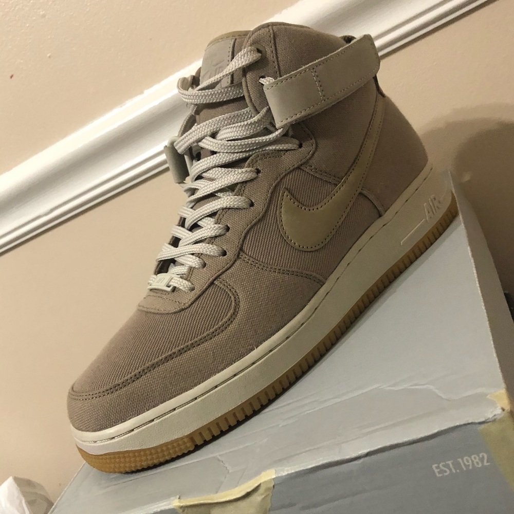 Af1 Hi Khaki/Light-Bone